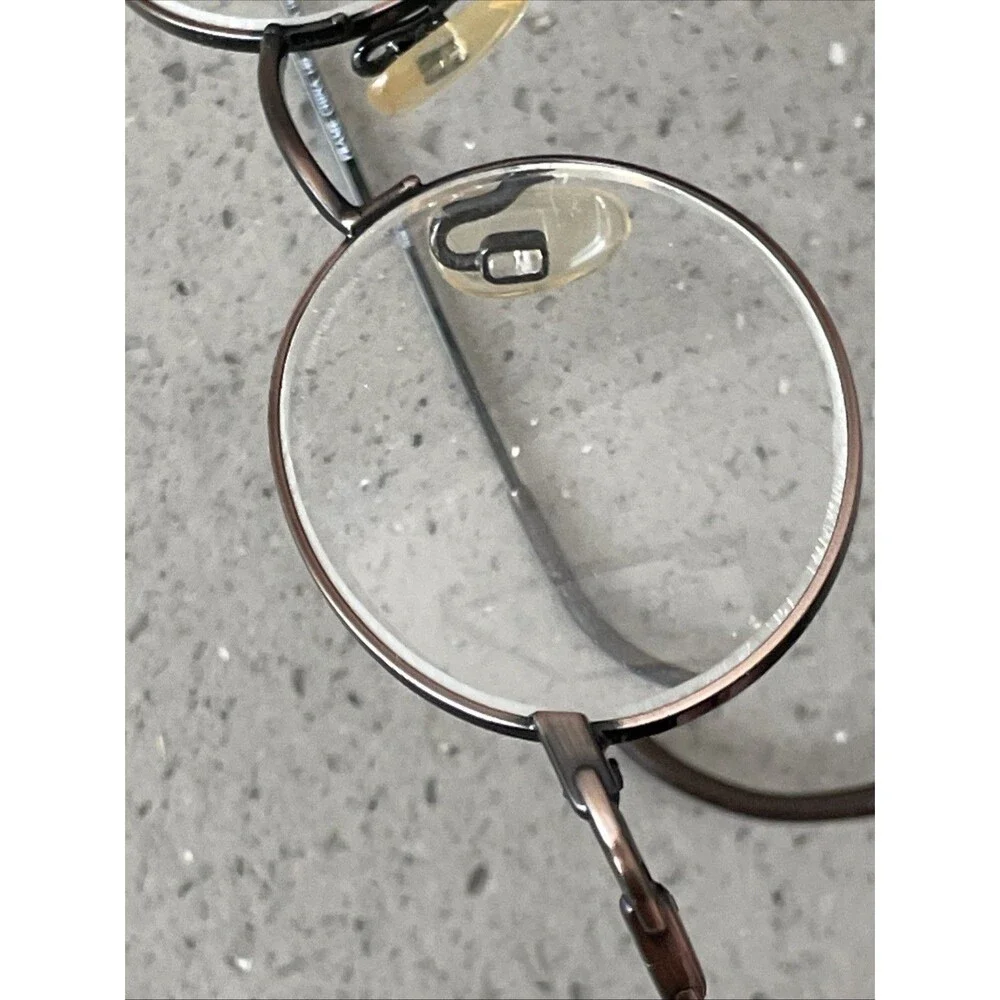 LC Basics 711 Vintage Eyeglasses FRAMES ONLY 46-19-140 Antique Brown Round